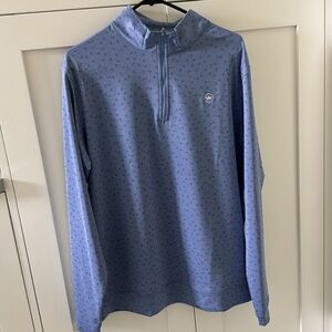 PETER MILLAR NWT Crown Sport Periwinkle Large Men’s Golf Zip Up Retail $135